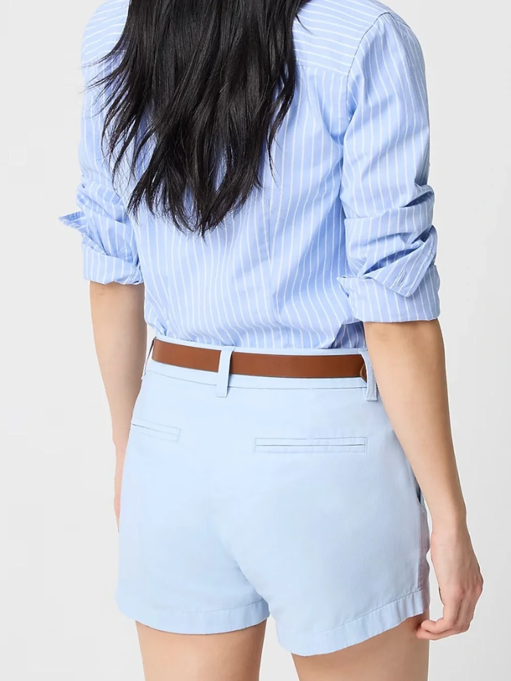 J. CREW 3.5” Classic Chino Shorts Light Blue Size 14 NEW
